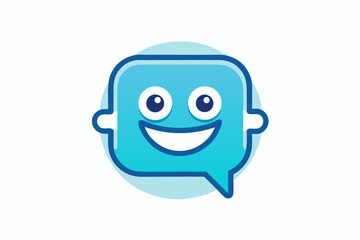 chat bubble icon happy eyes smiling emoji
