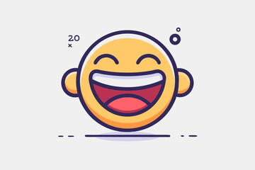 minimal laughing emoji eyes squeezed shut