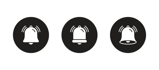 Notification bell icon set