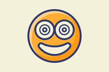 simple emotion icon spiral eyes tilted head