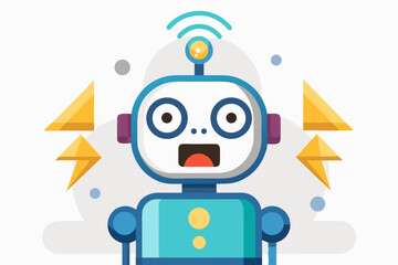 surprised robot emoji radar dish ears