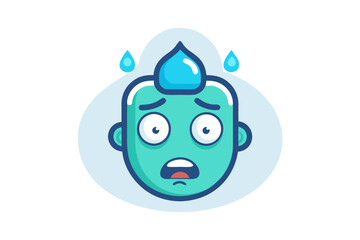 sweating anxious face drop forehead emoji