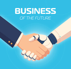 AI and human teamwork for productivity and innovation illustration