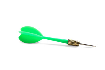 Green dart on white background