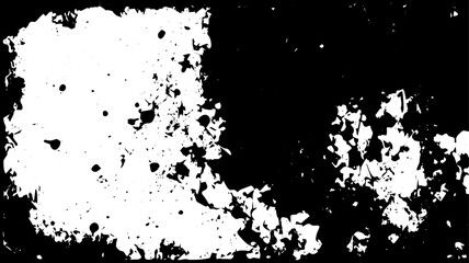 Fototapeta premium Grunge Split Ink Texture, Abstract High-Contrast Black and White Splatter Background