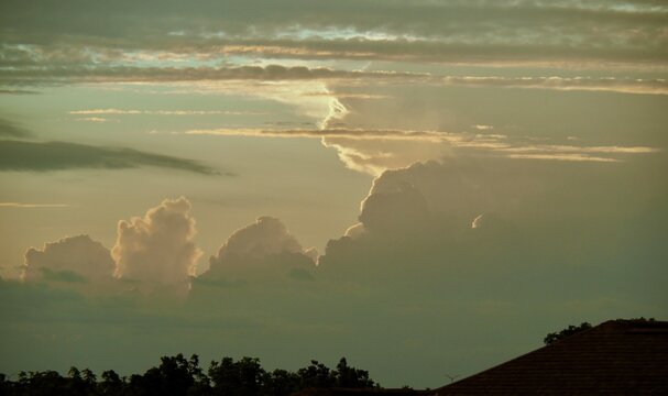 Line of Thunderstorms Sixty Miles Away 