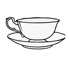 Silhouette image of glass on white background