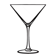 Silhouette image of glass on white background