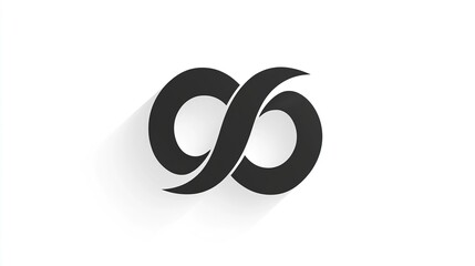 Infinity Sign Logo Design White Background