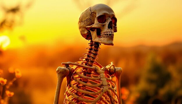 Sunset Skeleton A Golden Hour Remembrance