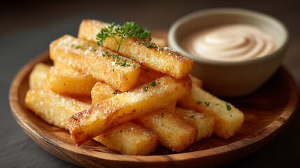 Fried yucca sticks are ready