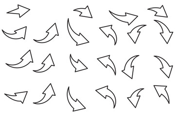 set of curved arrows icon