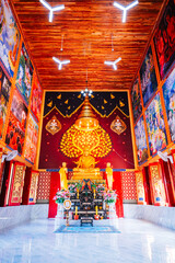 Buddhist architecture in the temple's chapel