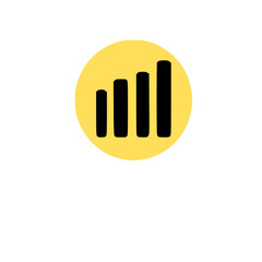 A mobile network signal icon representing cellular connection, communication strength, and wireless technology.