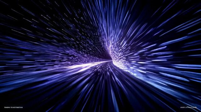 An abstract, non-physical space representing a digital network's core. Countless streams of light, like fiber optic cables, converge and diverge from a brilliant, pulsating central nexus. 