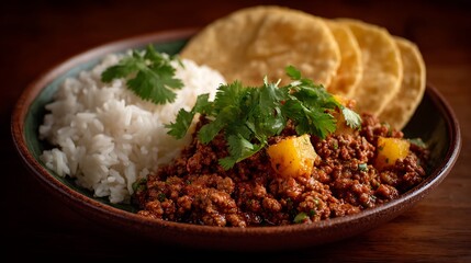 Picadillo dish presented well