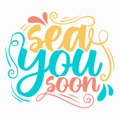 Summer typography quotes, Summer lettering poster design, Vintage summer graphic with script text