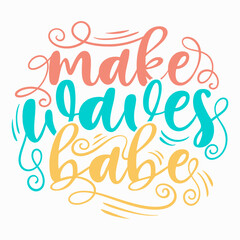 Summer typography quotes, Summer lettering poster design, Vintage summer graphic with script text