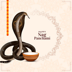 Happy Nag Panchami Indian cultural festival background