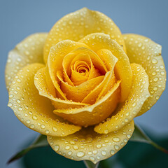 Stunning Yellow Rose: Dewdrops & Petals