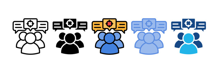 Focus Groups Icon Element For Design