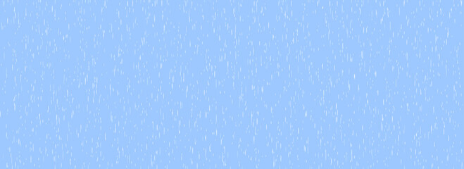 Falling rain seamless pattern. Repeating pouring rain texture. Repeated water drops background. Vertical downpour backdrop. Sleet, hail or snow precipitation concept. Bad weather season. Vector