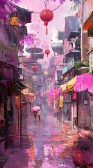 Fototapeta premium Whispers of Sakura Lane
