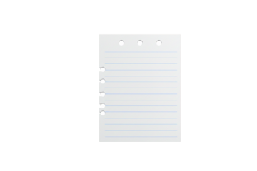 Ruled notebook ,  list, sticky, reminder, clip, page, folder, idea, record, isolated on white background png