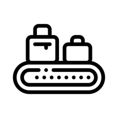 Fototapeta premium baggage claim line icon