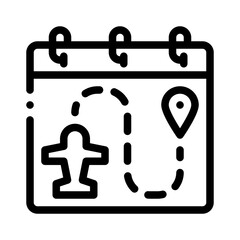 flight schedule line icon