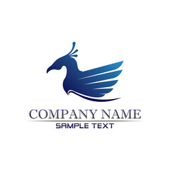 Black wing logo symbol for a professional designer