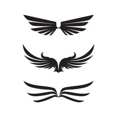 Obraz premium Black wing logo symbol for a professional designer