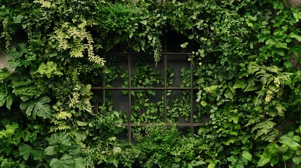 Obraz premium Window to Verdant Embrace