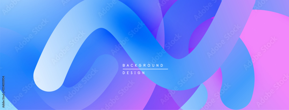 Aufkleber abstract fluid shapes blend blues, purples, pinks. gradient colors create dynamic background design.