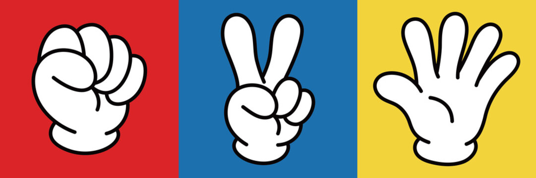 ジャンケン（グーチョキパー）のイラスト