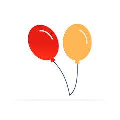 balloon icon, flat colored vector. modern and minimalist design