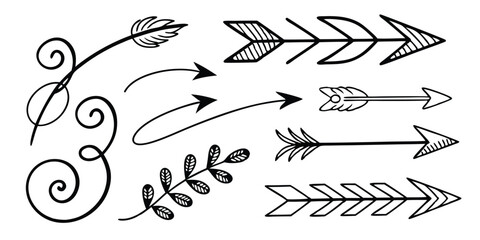 Vector Sketch Arrows – Hand-Drawn Loops, Curves, and Directional Icons