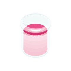 イラスト素材：瓶入りのいちごミルクプリン