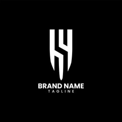initial HY logo design vector