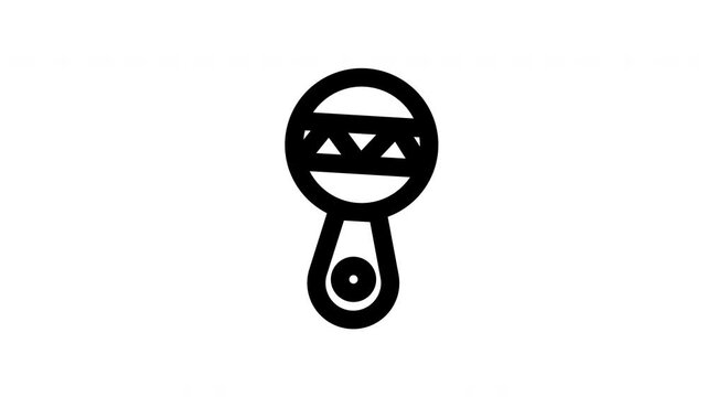 rattle minimalist line animation
