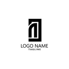 initial NJ logo design vector