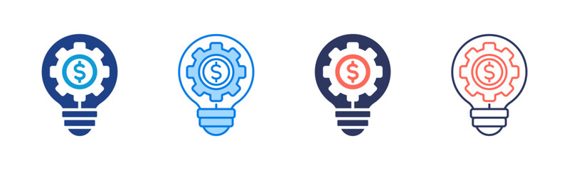 Business Strategy icon sheet multiple style collection