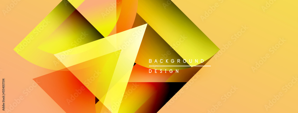 Poster abstract geometric shapes, vibrant colors, gradient background. modern design element for digital pr