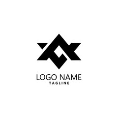 initial VA AV logo design vector
