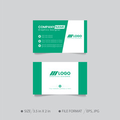 Modern Business Card Design Template with Clean Layout