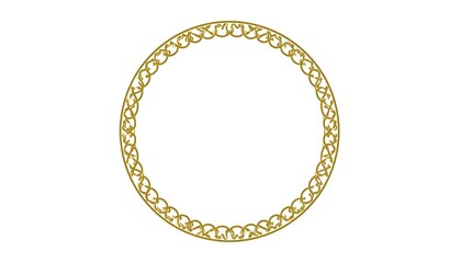 Gold circular ornate frame