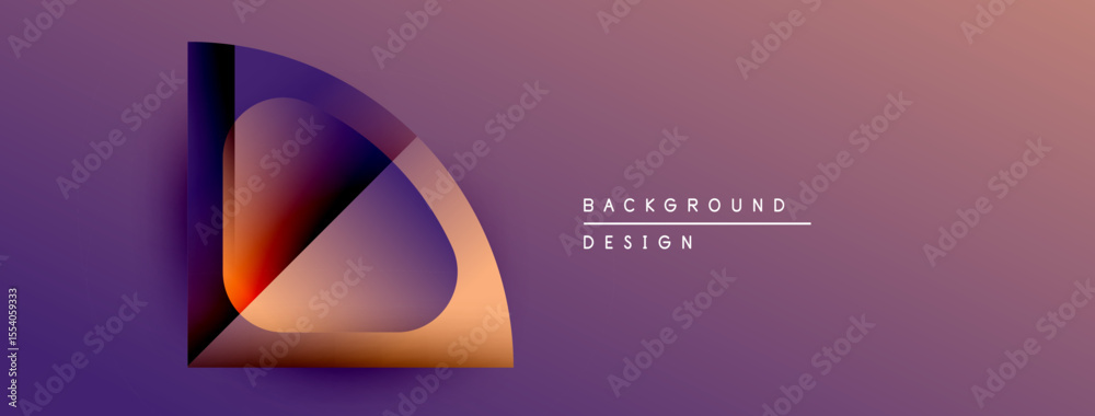 Poster abstract purple design features curved shapes, gradients. text reads background design. minimalist a