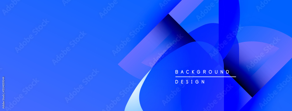 Aufkleber abstract blue design features flowing shapes, gradients. text reads background design. modern aesthe