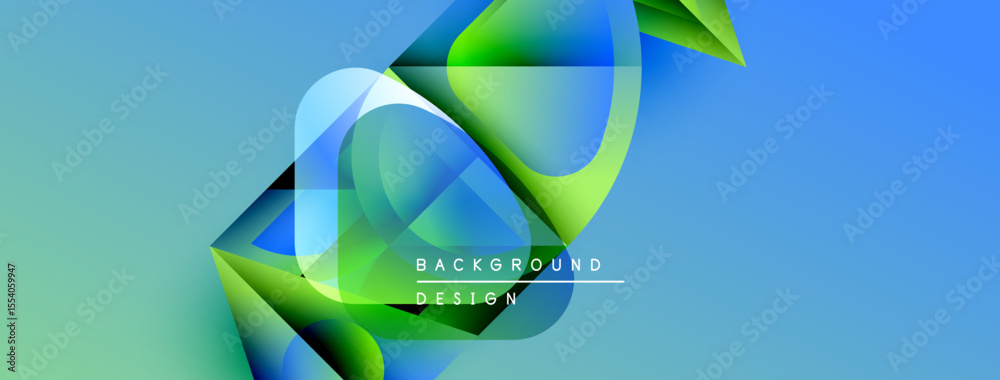 Aufkleber Abstract fluid shapes, vibrant colors blend. Modern design, smooth gradients create dynamic composition. Background suggests energy, movement.