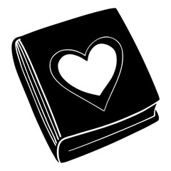 Celebrate your passion for books with this elegant book and heart silhouette, perfect for literacy awareness, Valentine’s Day gifts, book fairs, classroom decor, and reading community events.